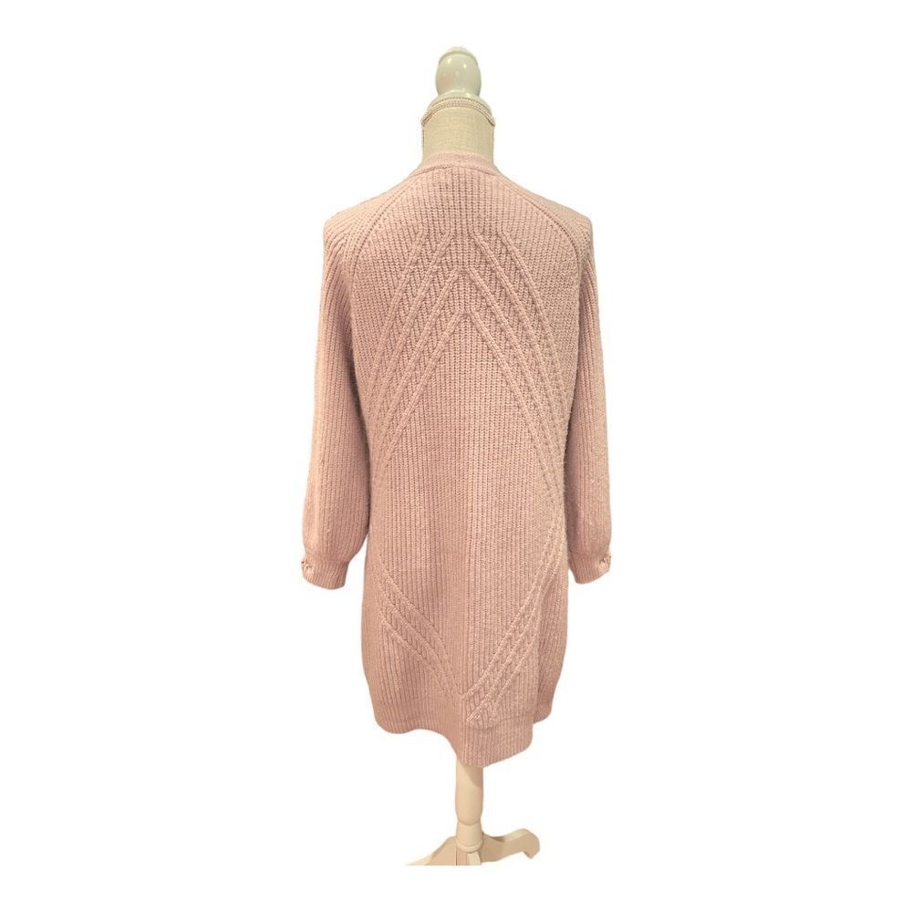 CHICWISH Knit Dusty Rose Open Front Cardigan - Picture 4 of 5